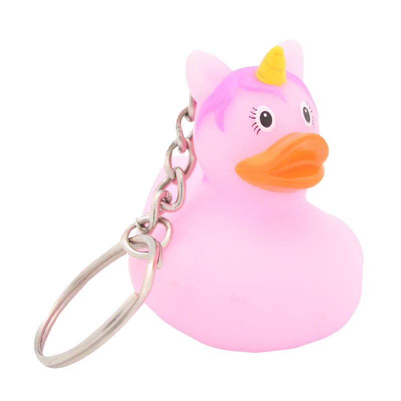 Porte-Clés Canard Licorne Rose