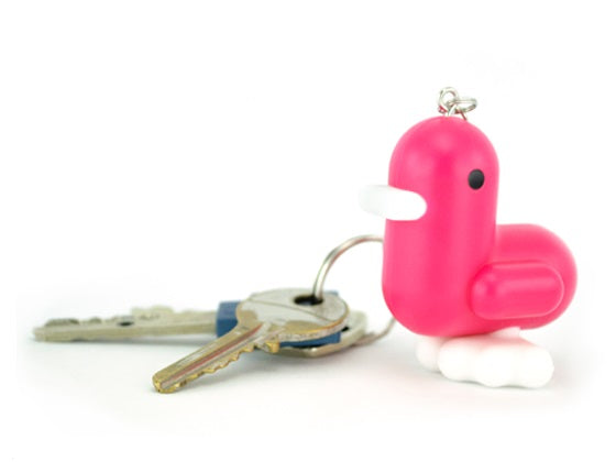Magenta eend sleutelhanger CMYK