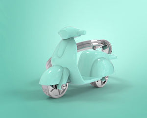 Keyring Turquoise Scooter