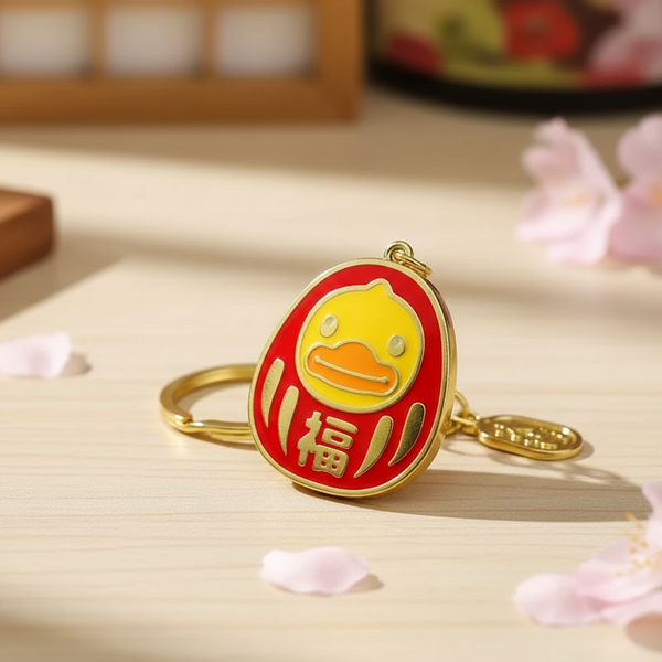 Daruma eend sleutelhanger