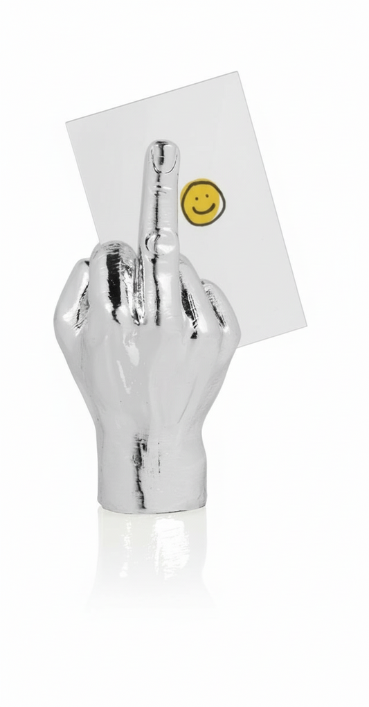 F**k Hand Magnetic Photo Holder - Silver