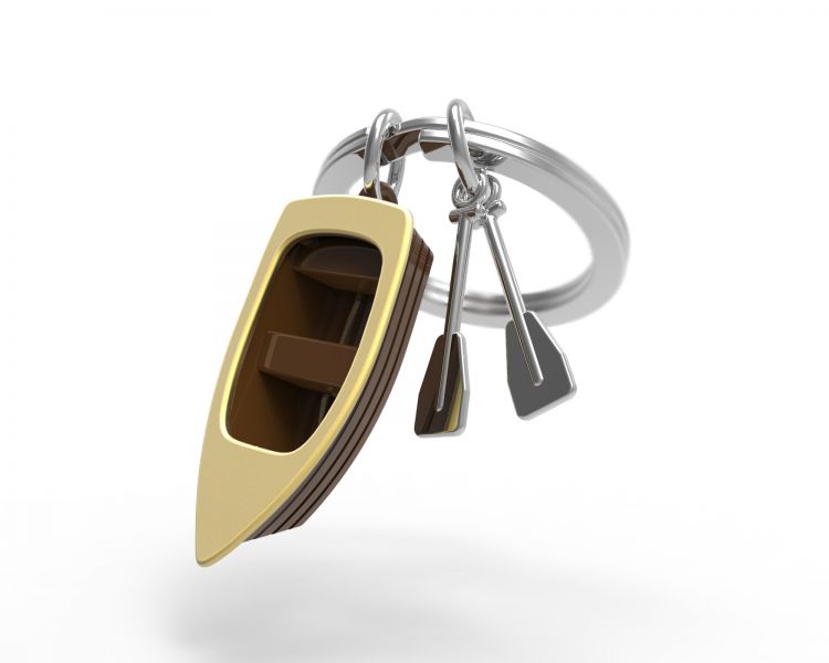 Porte Clés Barque Marron