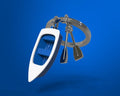 Keyring Blue Boat