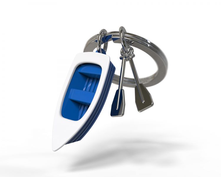 Porte clés Barque Bleue
