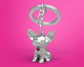 Keyring Silver Chihuahua