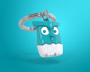 Sleutelhanger turquoise uil