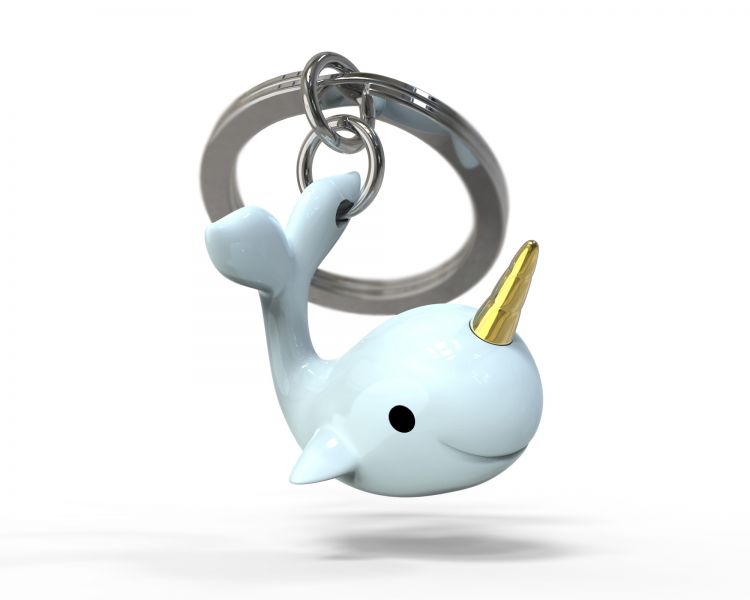 Porte clés Narval Bleu Clair