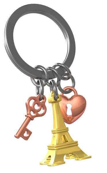 Porte Clés Tour Eiffel Dorée