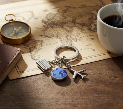 Sleutelhanger voor wereldreizigers