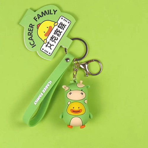 Sleutelhanger met eend en giraffe