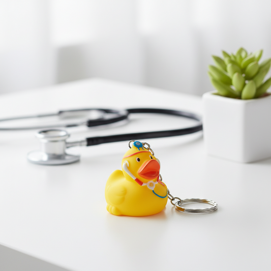 Doctor duck keychain