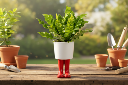 Pot de fleur Bottes Wellington Rouge