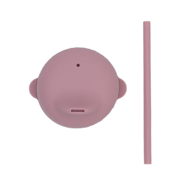 Deksel en minirietje in stoffig roze