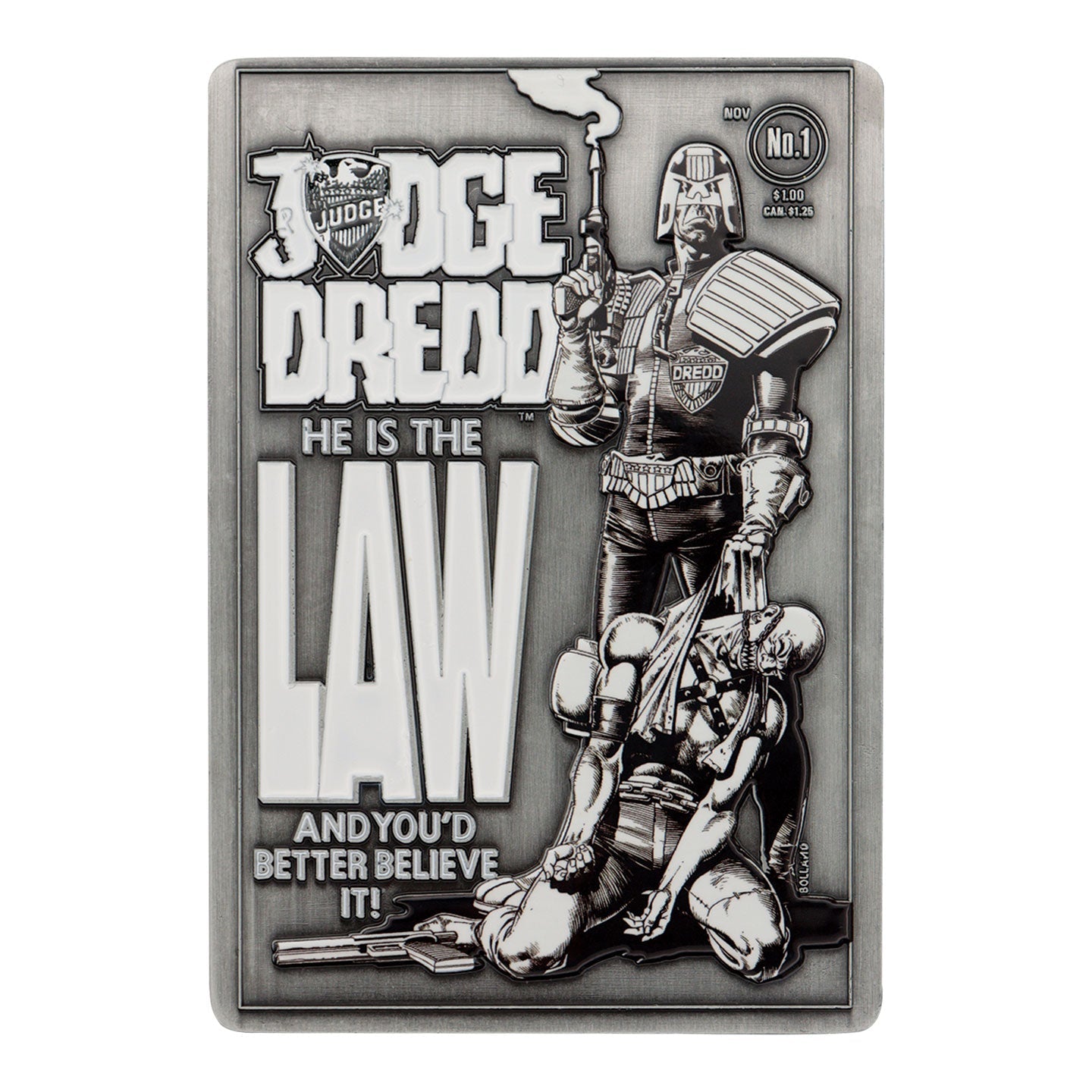 Lingot collector 2000 AD - Judge Dredd Comic Book Cover