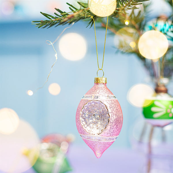Vintage pastelkleurige ballen met reliëf, 4-pack