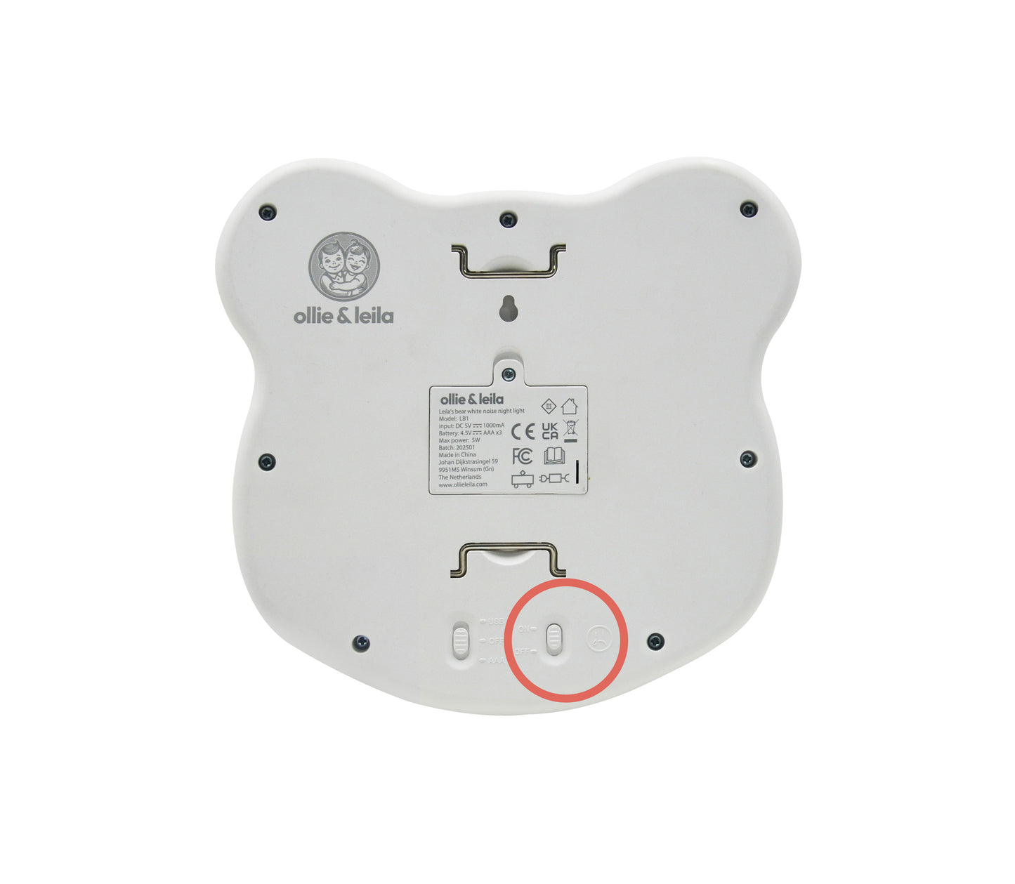 veilleuse bruits blancs ours ollie leila