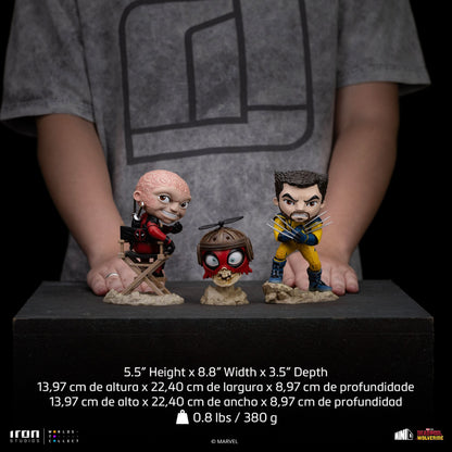 Figurine Deadpool, Wolverine and Headpool (Unmasked) - Deadpool & Wolverine - Mini Co.