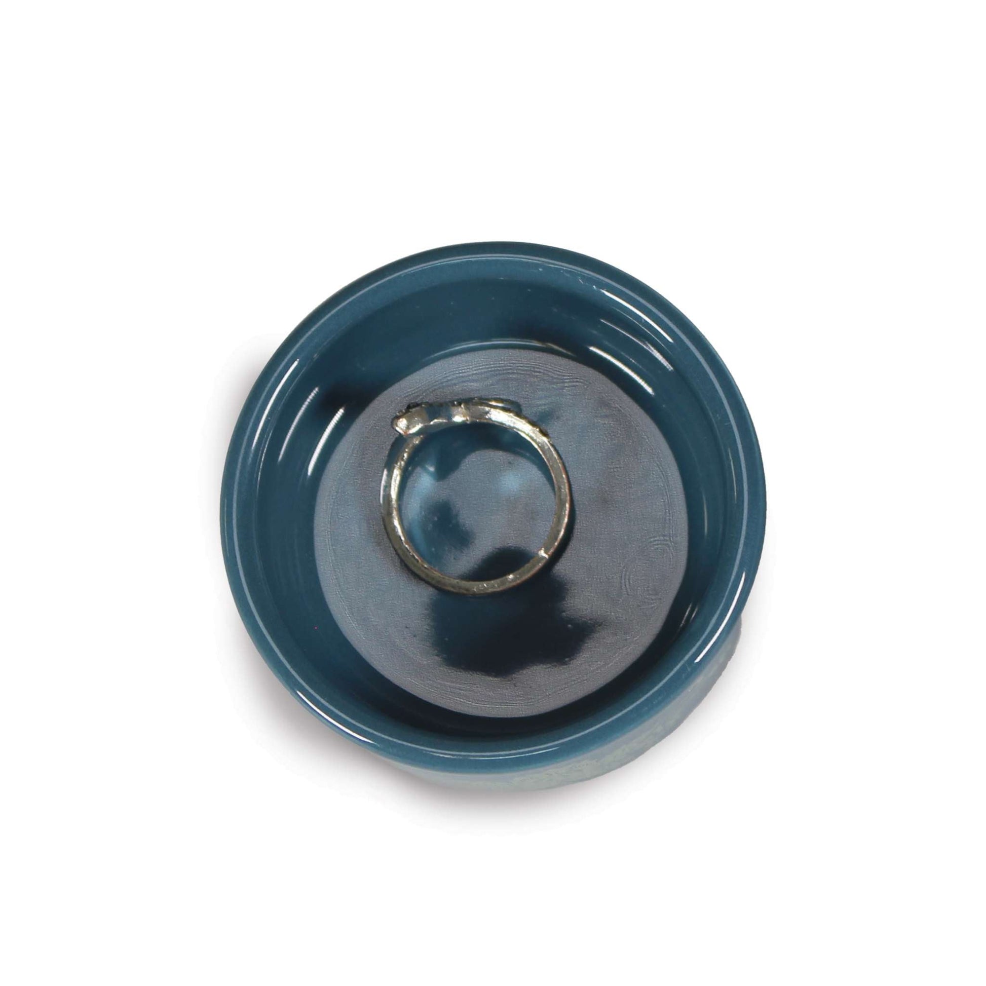 Boîte à bijoux en céramique William Morris - Strawberry Thief vert