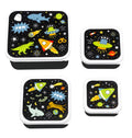 Lot de 4 boîtes repas et goûter - Galaxie