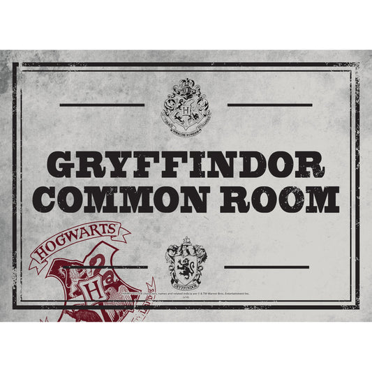 Plaque décorative en métal A5 Harry Potter - Salle commune