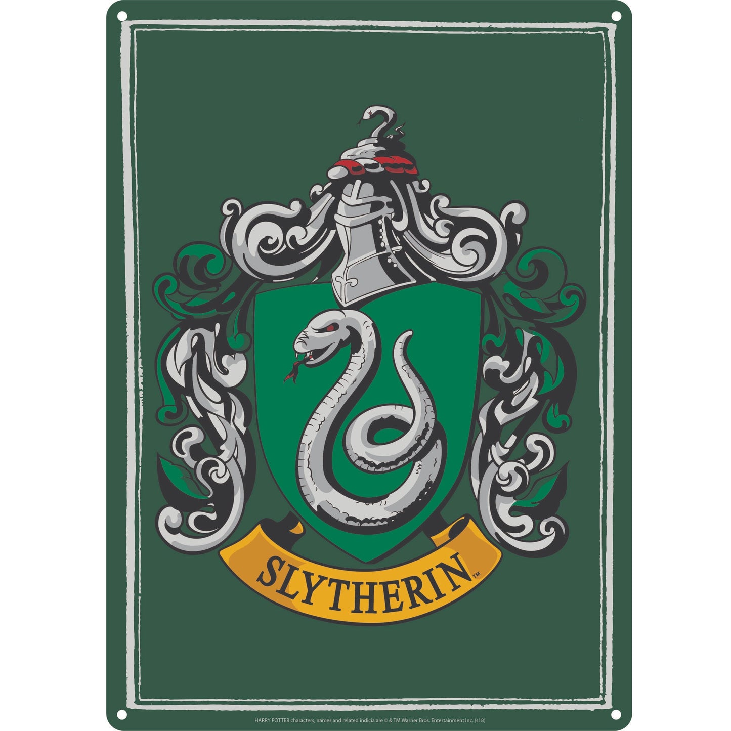 Harry Potter Slytherin A5 Decorative Metal Sign