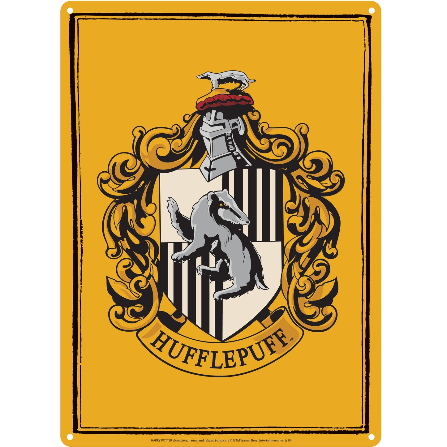 Harry Potter Hufflepuff A5 Decorative Metal Plaque