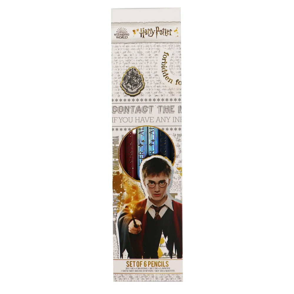 Set van 6 grijze Harry Potter-potloden - Spreuken 