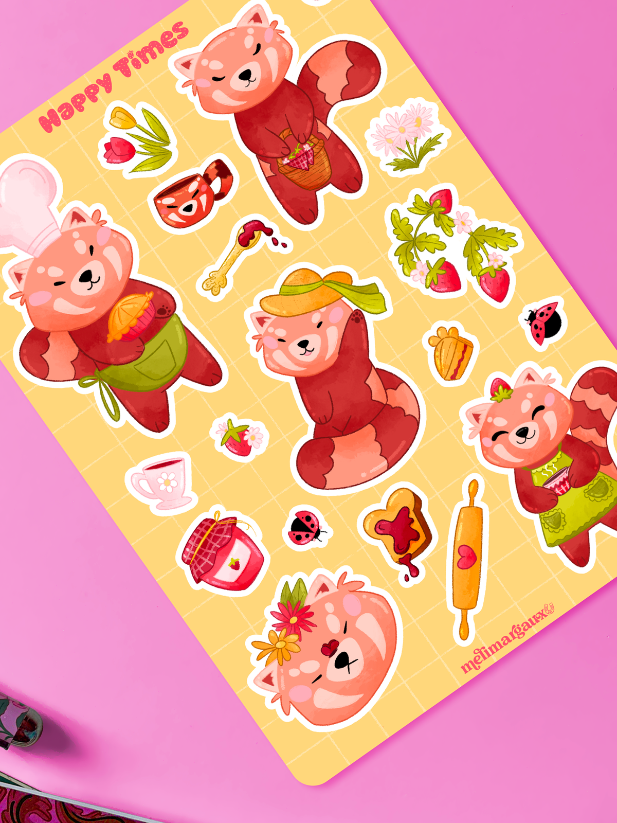 Pam the Red Panda, Happy Times | Sticker Sheet