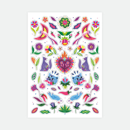 Jungle mexicaine - Planche de 3 autocollants