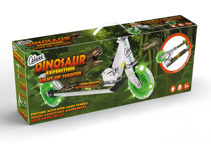 Trottinette d'expédition dinosaure avec roues lumineuses