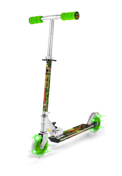 Trottinette d'expédition dinosaure avec roues lumineuses