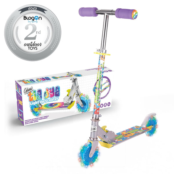SCOOTER TIE DYE AVEC ROUES CLIGNOTANTES
