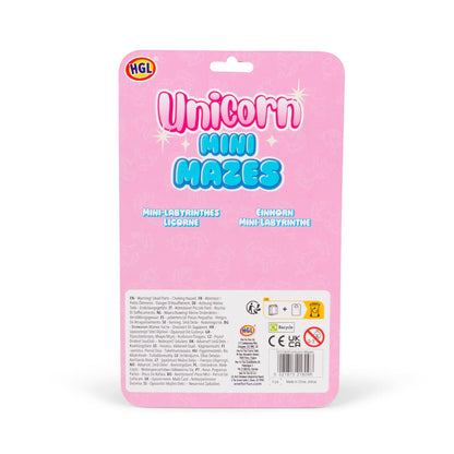 Pack of 6 mini unicorn mazes
