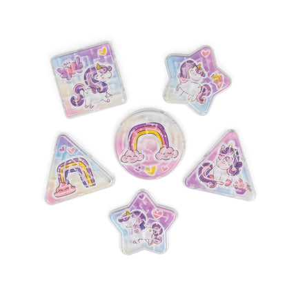 Pack of 6 mini unicorn mazes