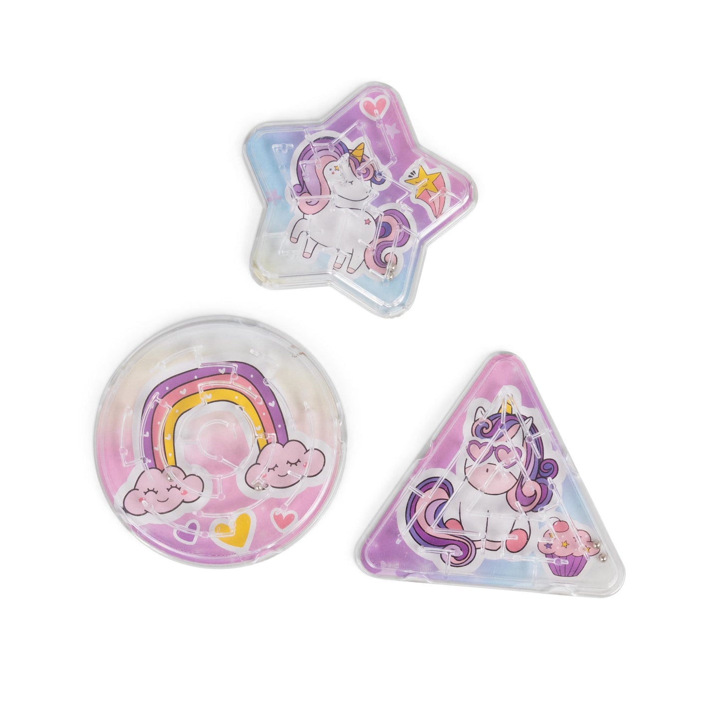Pack of 6 mini unicorn mazes