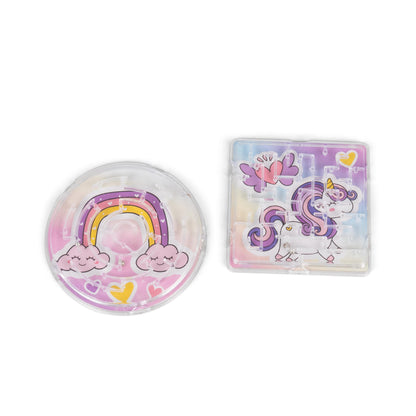 Pack of 6 mini unicorn mazes