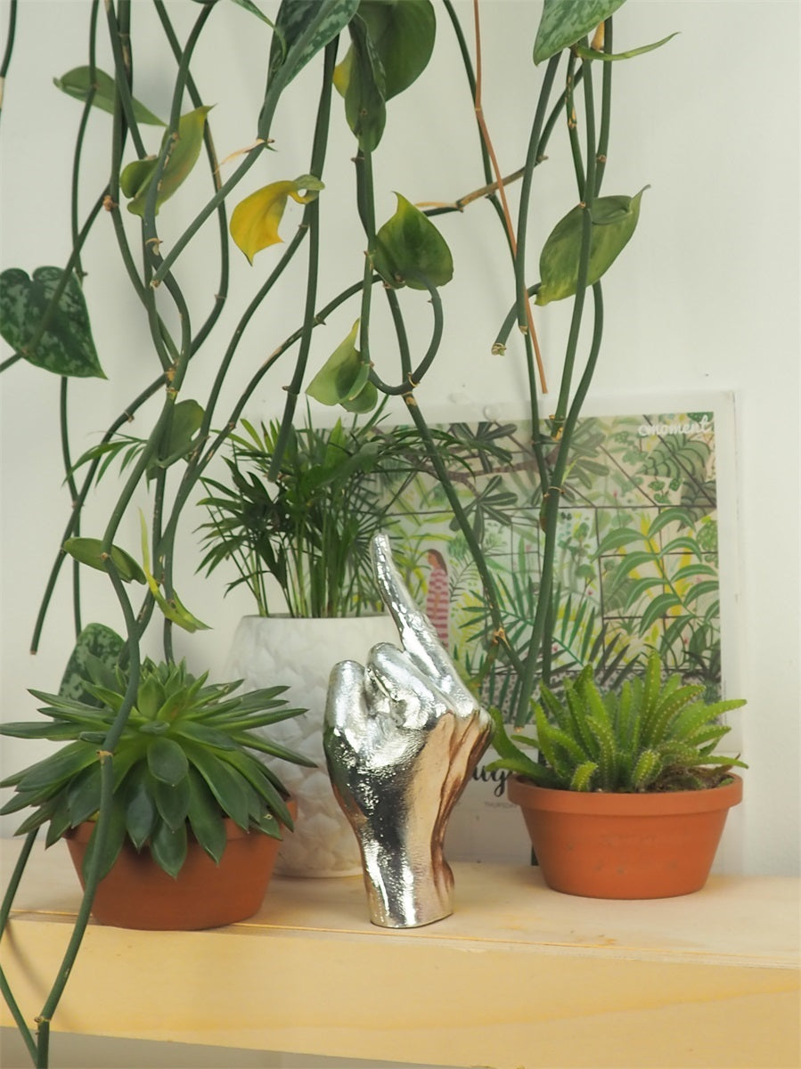 Hand F**k Sculptuur - Zilver