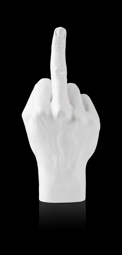 Handsculptuur F**k - Wit