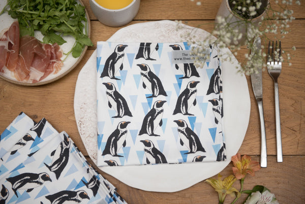 Handdoekenset met afbeeldingen van Kaapse pinguïns (2 stuks)