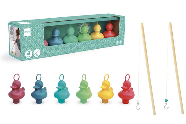 Cadeauset met vissende eendjes - Koraal