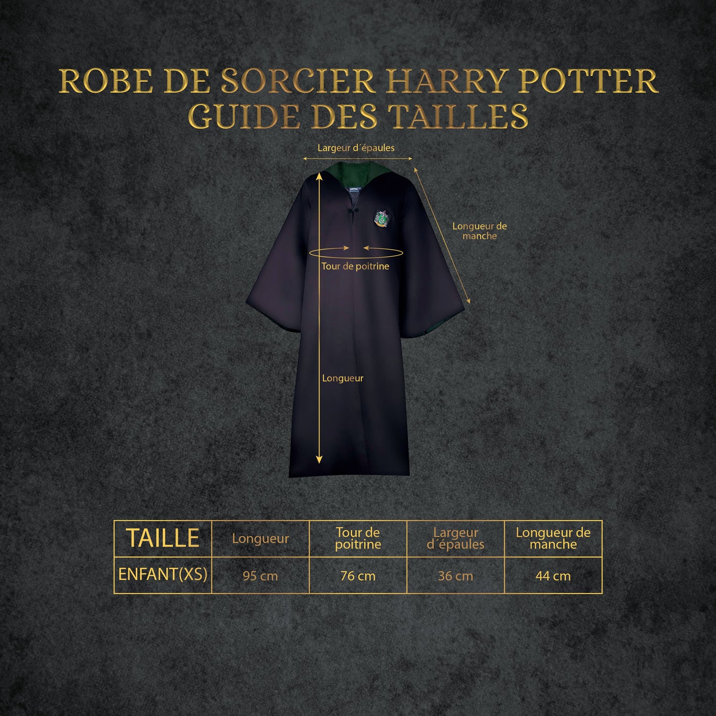 Tenue complète Serpentard Enfants