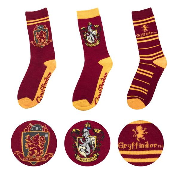 Set de 3 Paires de Chaussettes Gryffondor