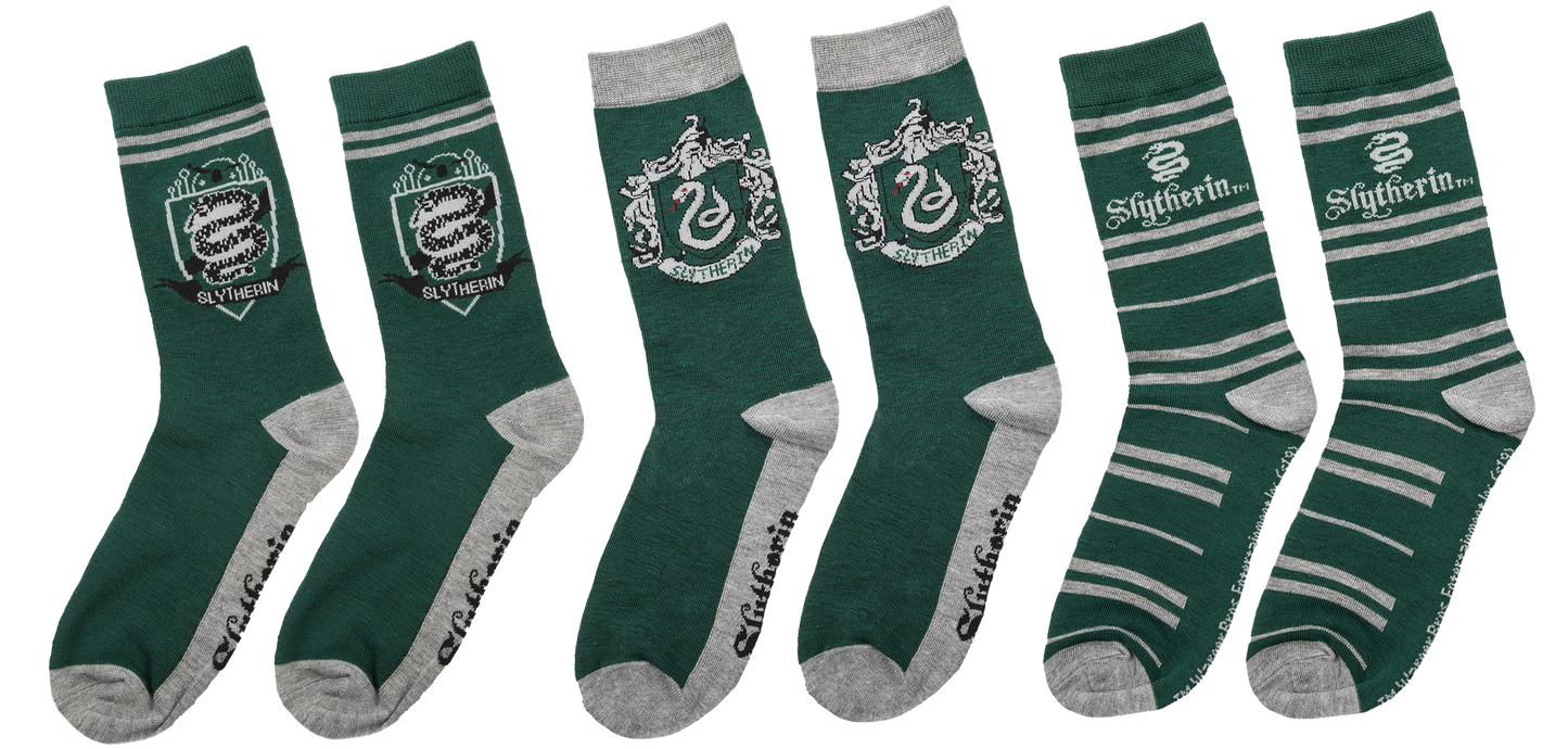 Set de 3 Paires de Chaussettes Serpentard