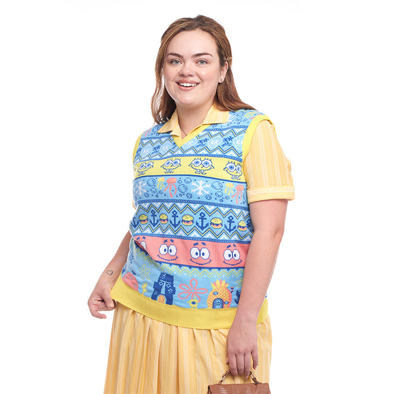 Débardeur de Noël Tricoté Bob l’Éponge