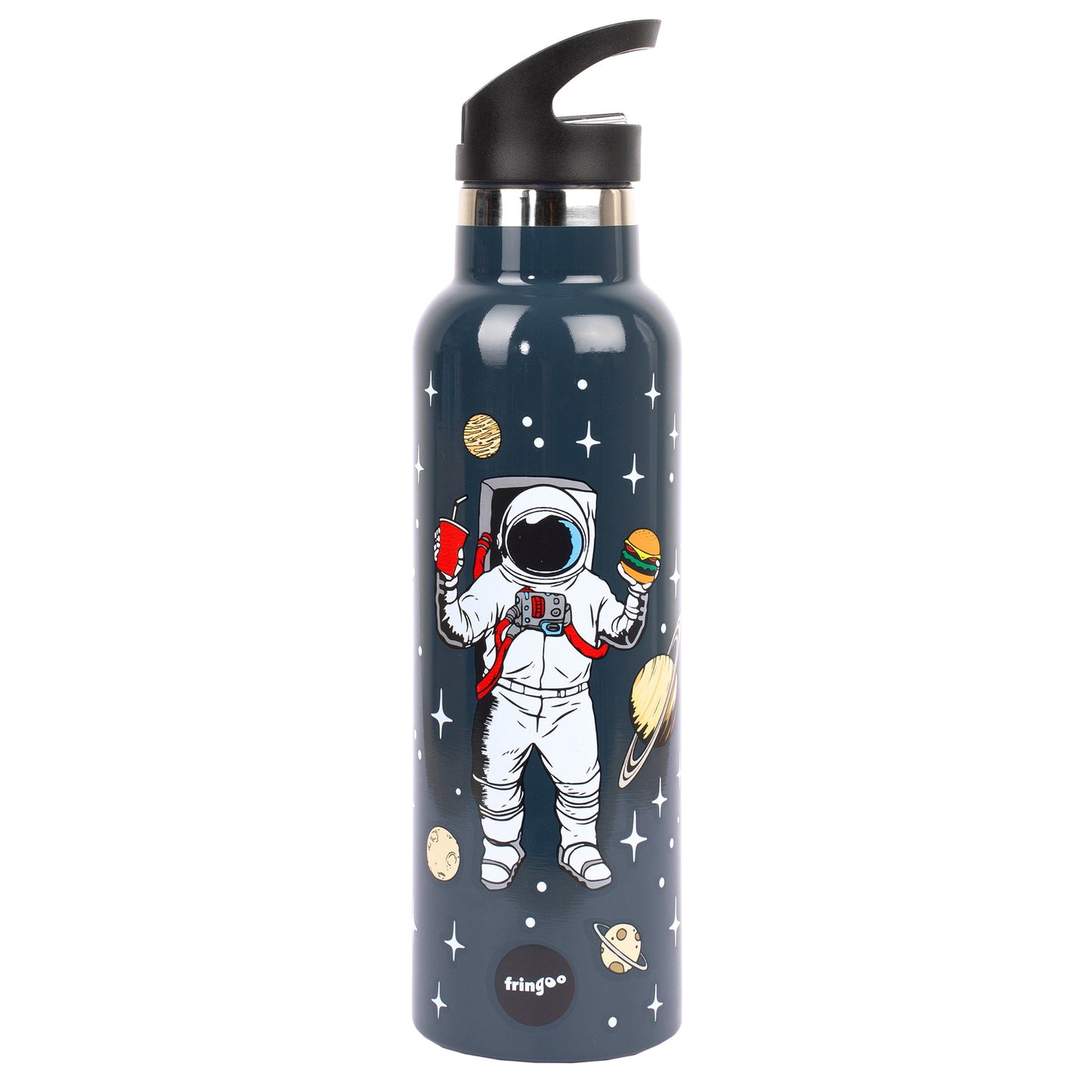 Gourde en acier inoxydable avec paille 600ml – Astronaut