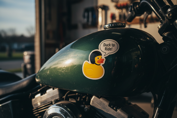 Sticker Autocollant Canard Rider « Duck to Ride! »