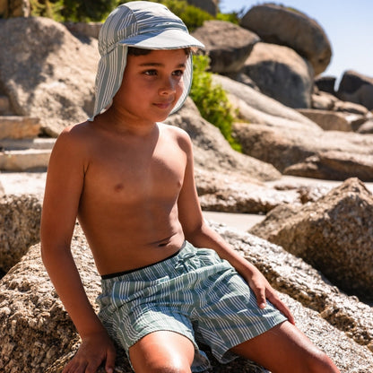 Swim Shorts - Green - Resort Stripes