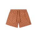 Swim Shorts - Brown - Palm Stripe - Adult
