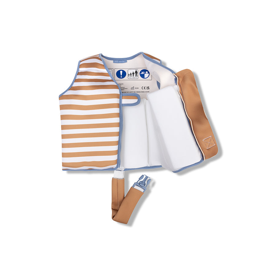 Swim Vest - Brown/White - Softlines