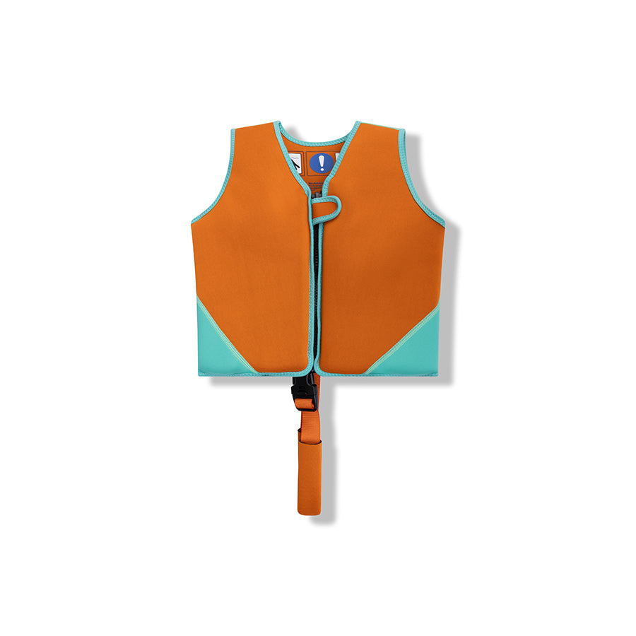Swim Vest - Orange - Vivid Clash - 3/6 Years